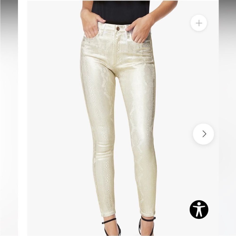 NWT joes jeans Charlie high rise skinny ankle boa gold foil 29